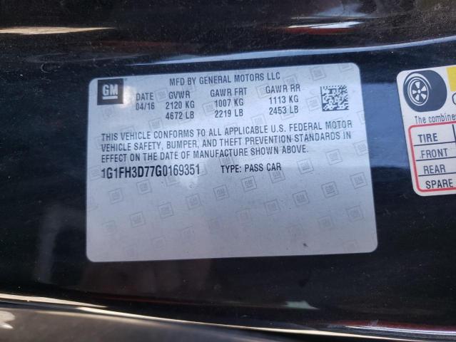 2016 CHEVROLET CAMARO SS - 1G1FH3D77G0169351