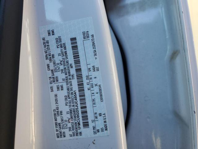 2018 FORD ESCAPE SE - 1FMCU0GD5JUC49541