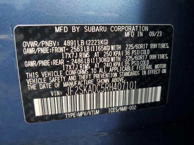 2024 SUBARU FORESTER P - JF2SKADC5RH407101