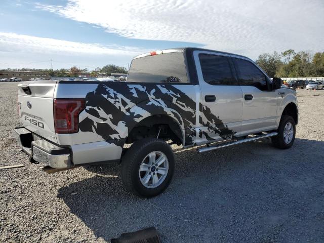 FORD F150 SUPER 2015 silver crew pic gas 1FTEW1C80FKD11405 photo #4