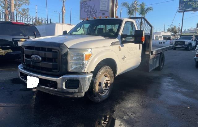 FORD F350 SUPER 2014 white chassis diesel 1FDRF3GT8EEB25941 photo #3