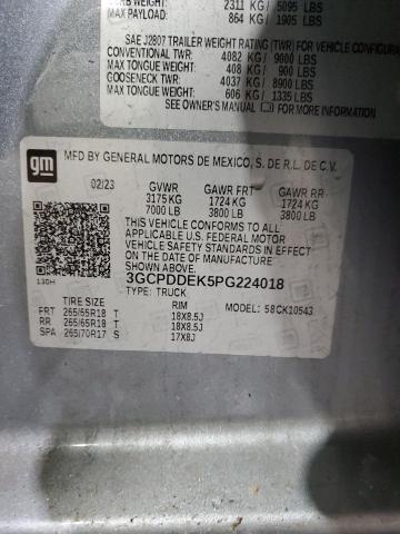 2023 CHEVROLET SILVERADO - 3GCPDDEK5PG224018