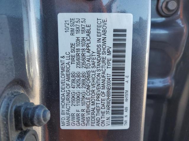 2022 HONDA CR-V EXL - 7FARW2H88NE000417