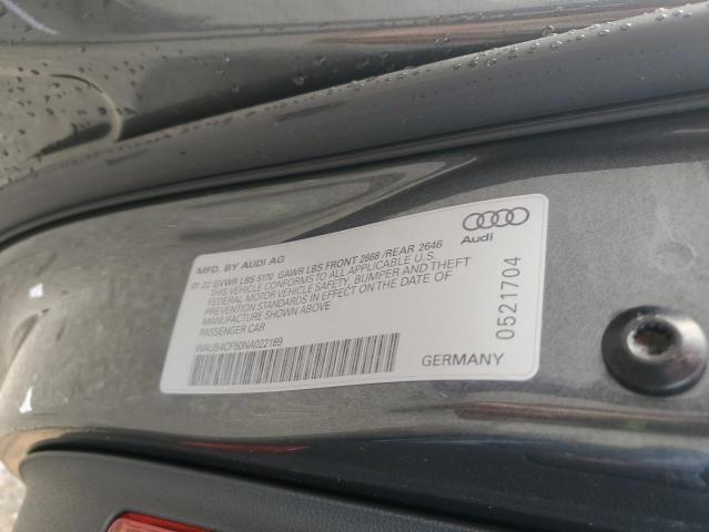 2022 AUDI S5 PRESTIG WAUB4CF50NA022189