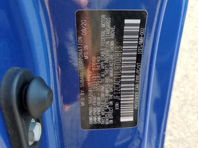 2020 SUBARU BRZ LIMITE JF1ZCAC11L9702813