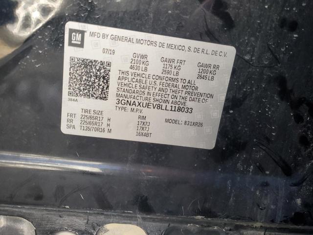 2020 CHEVROLET EQUINOX LT - 3GNAXUEV8LL118033
