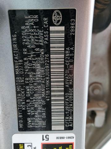 2018 TOYOTA CAMRY L - 4T1B11HK8JU097276