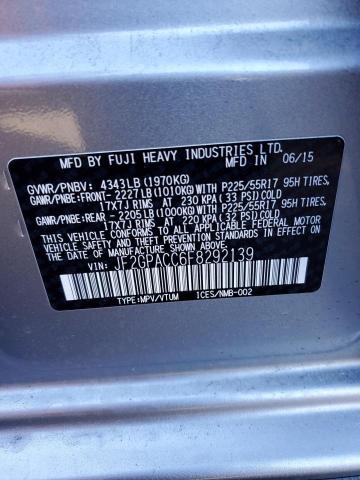2015 SUBARU XV CROSSTR JF2GPACC6F8292139