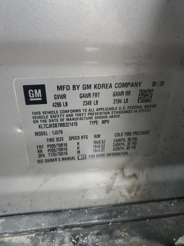 2021 CHEVROLET TRAX LS KL7CJKSB7MB321416