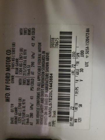 2020 FORD TRANSIT CO - NM0LS7E20L1443884