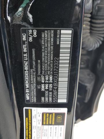 2016 MERCEDES-BENZ C300 55SWF4JBXGU172322