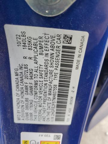 2022 HONDA CIVIC SPOR - 2HGFE2F57NH607558