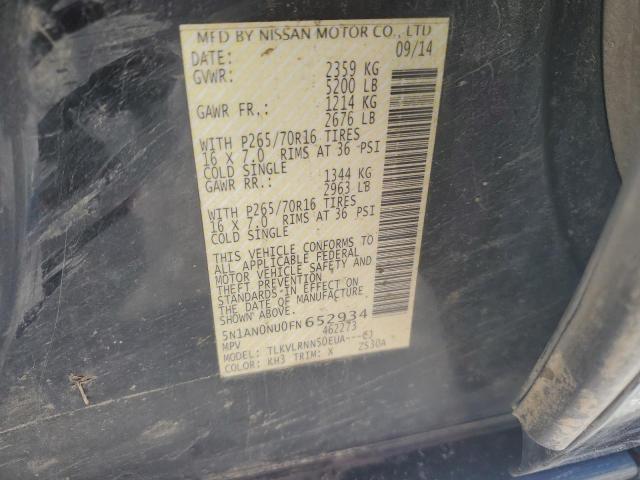 2015 NISSAN XTERRA X 5N1AN0NU0FN652934