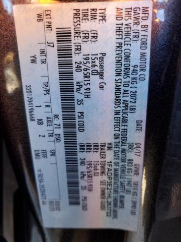2017 FORD FOCUS S - 1FADP3E21HL263722