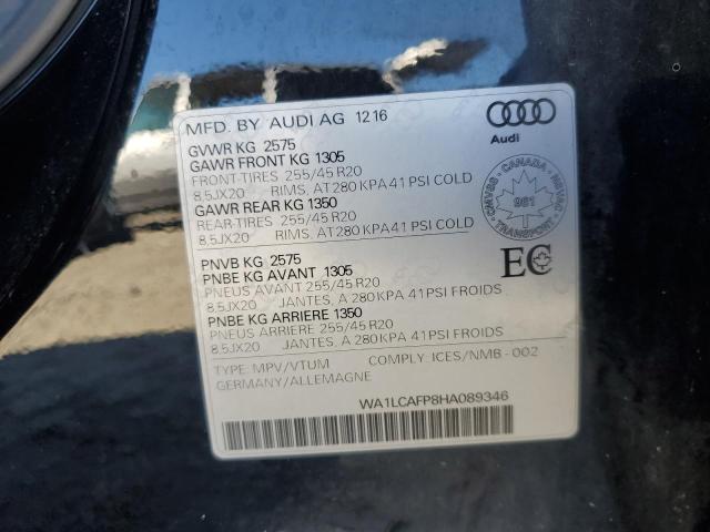 2017 AUDI SQ5 TECHNI WA1LCAFP8HA089346