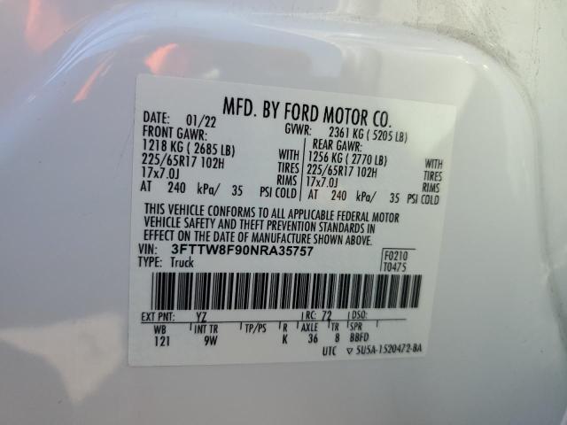 2022 FORD MAVERICK X - 3FTTW8F90NRA35757