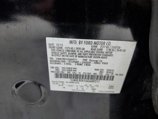 2016 LINCOLN MKS 1LNHL9EK1GG600211
