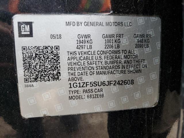 2018 CHEVROLET MALIBU HYB - 1G1ZF5SU6JF242608