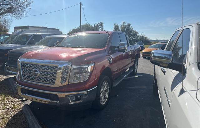 NISSAN TITAN XD S 2016 red crew pic diesel 1N6BA1F26GN512666 photo #3