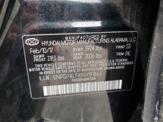 2017 HYUNDAI ELANTRA SE - 5NPD74LFXHH191865