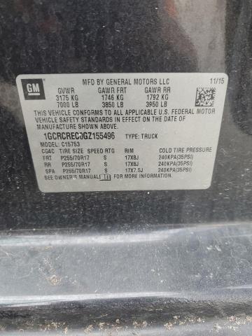 2016 CHEVROLET SILVERADO - 1GCRCREC0GZ155496