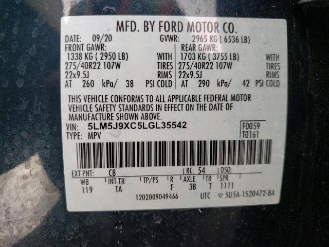 2020 LINCOLN AVIATOR BL 5LM5J9XC5LGL35542