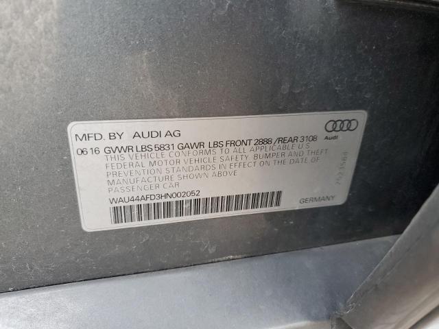 2017 AUDI A8 L QUATT WAU44AFD3HN002052