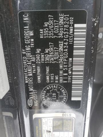 2018 KIA SORENTO 5XYPGDA34JG378201