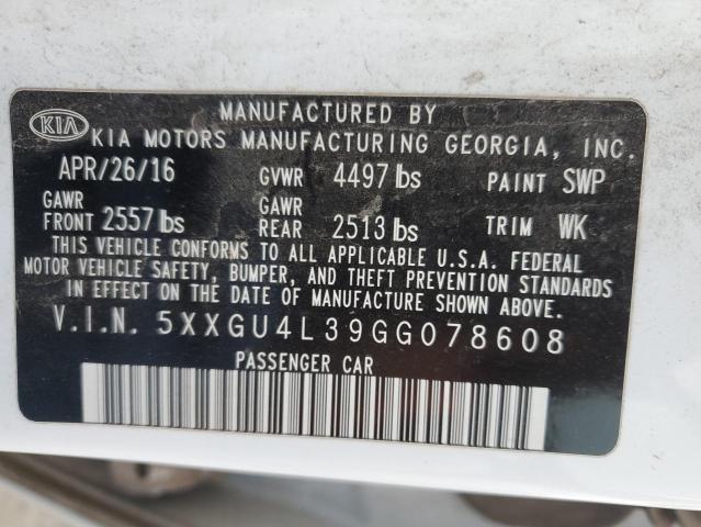 2016 KIA OPTIMA EX - 5XXGU4L39GG078608