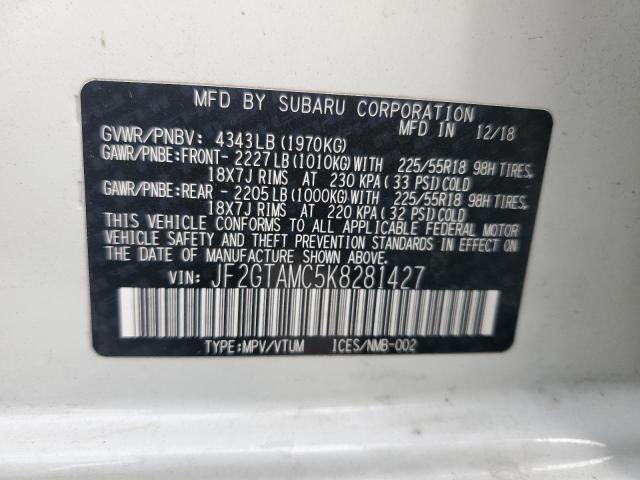 2019 SUBARU CROSSTREK - JF2GTAMC5K8281427