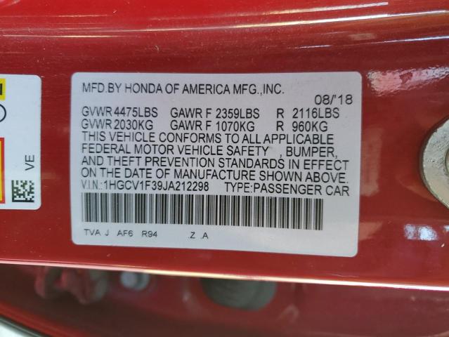 2018 HONDA ACCORD SPO - 1HGCV1F39JA212298