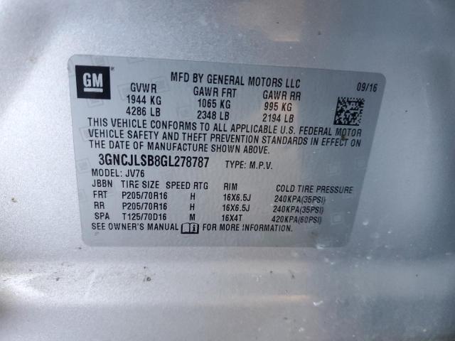 2016 CHEVROLET TRAX 1LT - 3GNCJLSB8GL278787