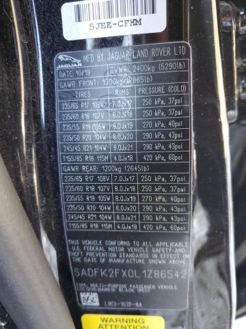 2020 JAGUAR E-PACE SADFK2FX0L1Z86542