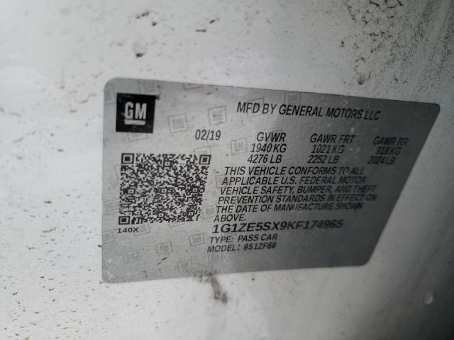 2019 CHEVROLET MALIBU PRE - 1G1ZE5SX9KF174965