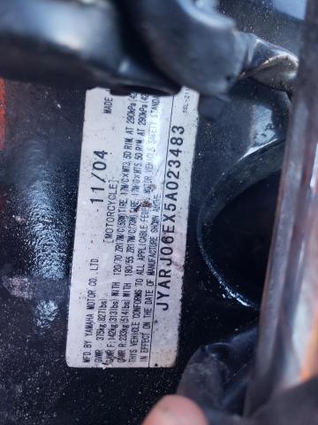 2005 YAMAHA YZFR6 L JYARJ06EX5A023483