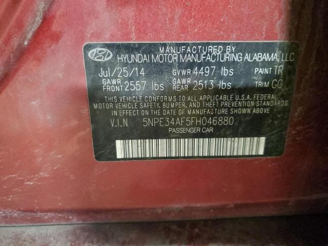 2015 HYUNDAI SONATA SPO - 5NPE34AF5FH046880