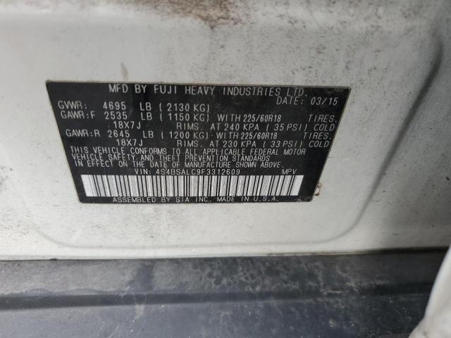 2015 SUBARU OUTBACK 2. - 4S4BSALC9F3312609