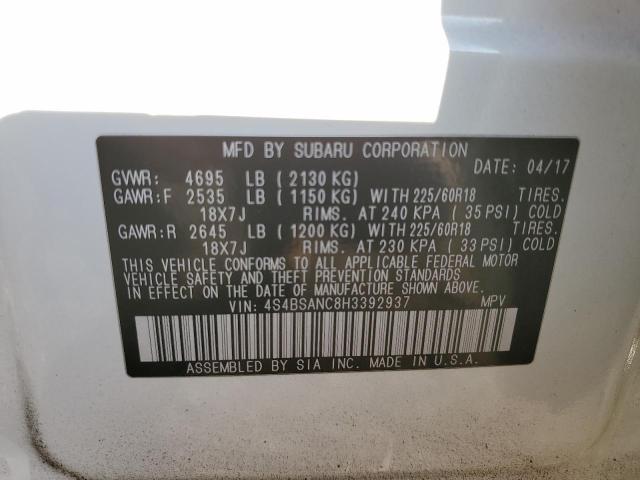 2017 SUBARU OUTBACK 2. - 4S4BSANC8H3392937