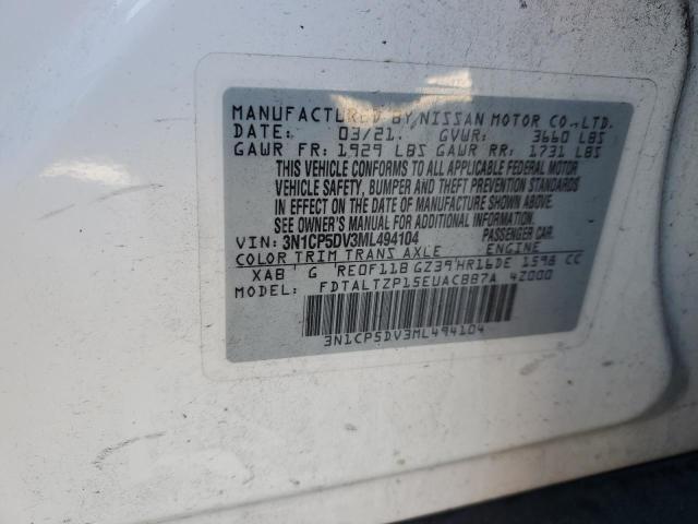 2021 NISSAN KICKS SR 3N1CP5DV3ML494104