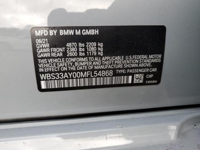 2021 BMW M3 COMPETI WBS33AY00MFL54868