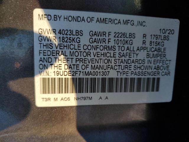 2021 ACURA ILX PREMIU - 19UDE2F71MA001307