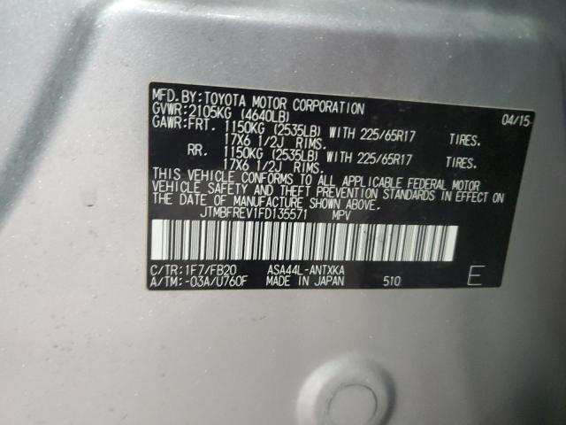 2015 TOYOTA RAV4 LE - JTMBFREV1FD135571