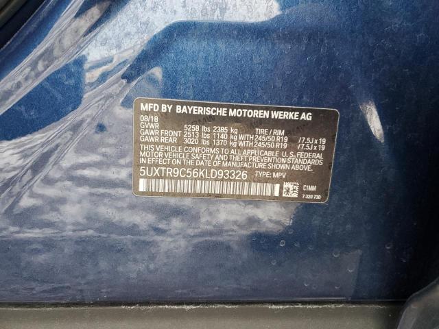 2019 BMW X3 XDRIVE3 - 5UXTR9C56KLD93326