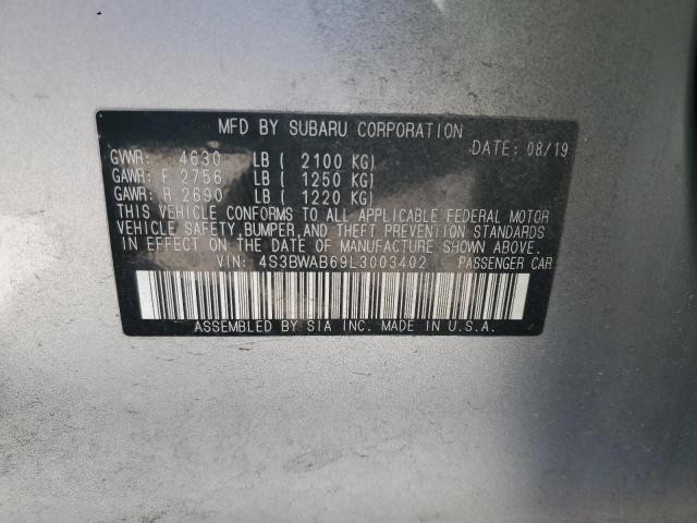 2020 SUBARU LEGACY 4S3BWAB69L3003402