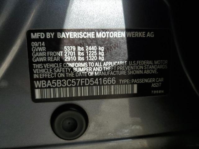 2015 BMW 5 SERIES WBA5B3C57FD541666