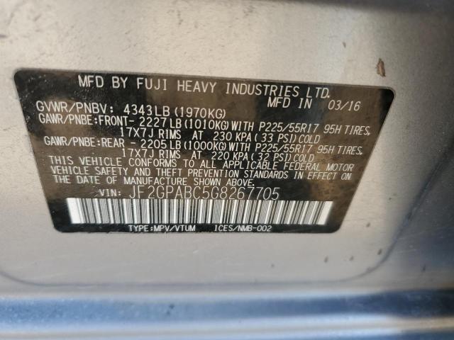 2016 SUBARU CROSSTREK JF2GPABC5G8267705