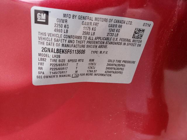 2015 CHEVROLET EQUINOX LT - 2GNALBEK6F6113606