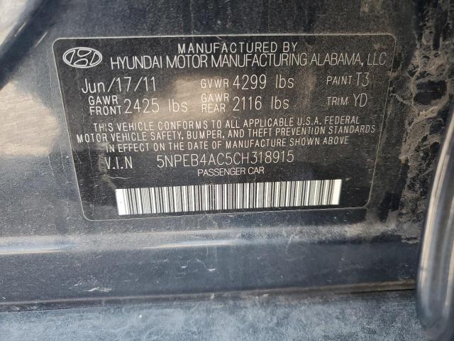 2012 HYUNDAI SONATA GLS - 5NPEB4AC5CH318915