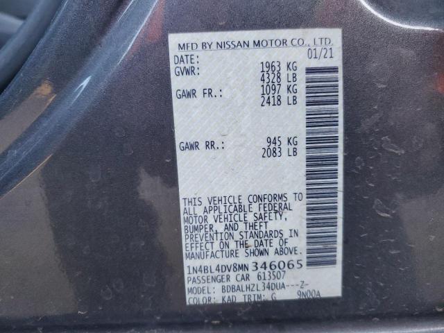 2021 NISSAN ALTIMA SV - 1N4BL4DV8MN346065