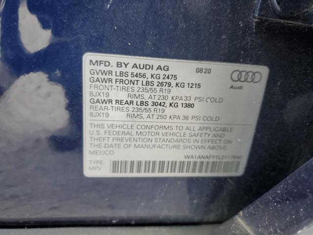 2020 AUDI Q5 PREMIUM - WA1ANAFY1L2117646